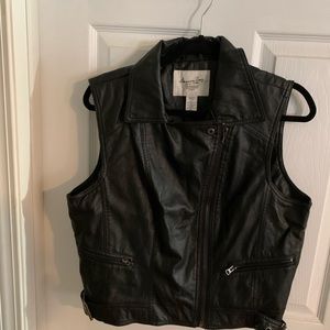 American Rag Faux Leather Moto Vest